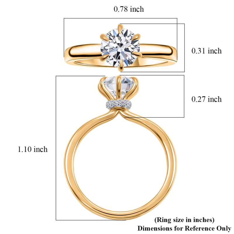 Luxuriant Lab Grown Diamond Ring in 14K Yellow Gold 1.15 ctw (Size 5.0)