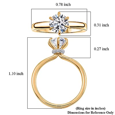 Luxuriant Lab Grown Diamond Ring in 14K Yellow Gold 2.15 ctw (Size 12.0)