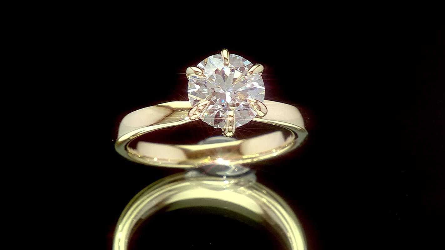 14K Yellow Gold Luxuriant Lab Grown Diamond (VS) Ring (Size 8.0) 2.15 ctw