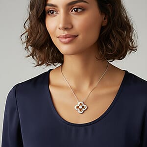 Doorbuster Luxuriant Lab Grown Diamond VS-SI 0.75 ctw Necklace in 14K YG Over and Sterling Silver 16-18 Inches