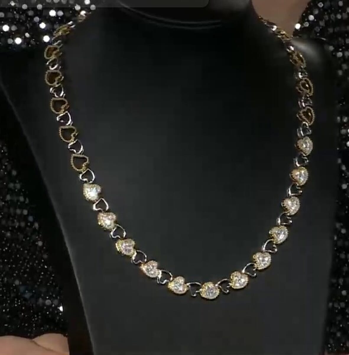 Doorbuster Luxuriant Lab Grown Diamond VS-SI 2.00 ctw Necklace in 14K YG Over and Sterling Silver 16.5 Inches image number 1