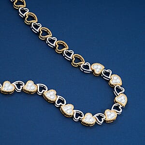 Doorbuster Luxuriant Lab Grown Diamond VS-SI 2.00 ctw Necklace in 14K YG Over and Sterling Silver 16.5 Inches