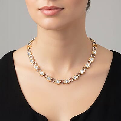  Luxuriant Lab Grown Diamond VS-SI 2.00 ctw Necklace in 14K YG Over and Sterling Silver 16.5 Inches