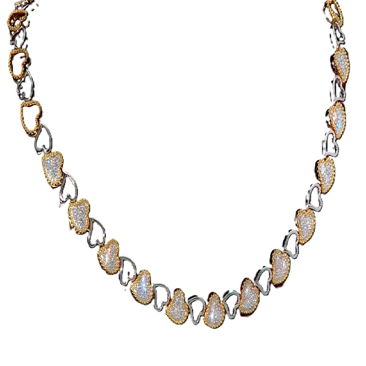 Doorbuster Luxuriant Lab Grown Diamond VS-SI 2.00 ctw Necklace in 14K YG Over and Sterling Silver 16.5 Inches image number 4