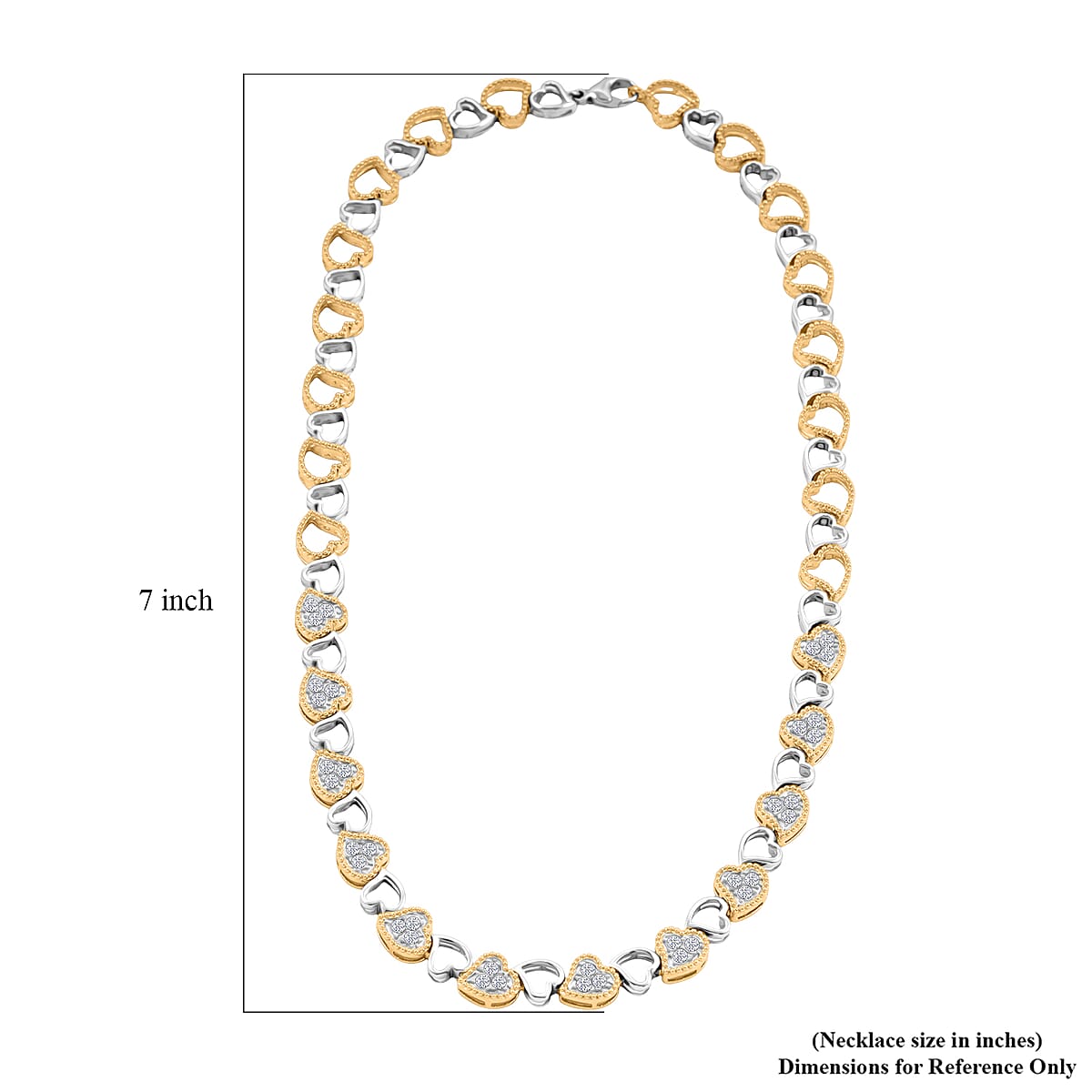 Doorbuster Luxuriant Lab Grown Diamond VS-SI 2.00 ctw Necklace in 14K YG Over and Sterling Silver 16.5 Inches image number 5