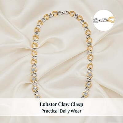  Luxuriant Lab Grown Diamond VS-SI 2.00 ctw Necklace in 14K YG Over and Sterling Silver 16.5 Inches