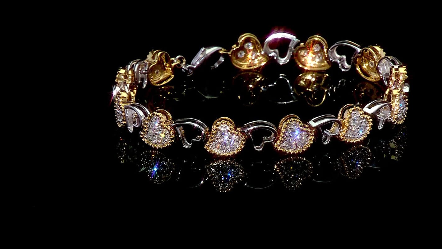 Luxuriant Lab Grown Diamond VS-SI 2.00 ctw Bracelet in 14K YG Over and Sterling Silver (7.25 In)
