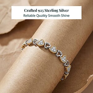 Doorbuster Luxuriant Lab Grown Diamond VS-SI 2.00 ctw Bracelet in 14K YG Over and Sterling Silver (7.25 In)