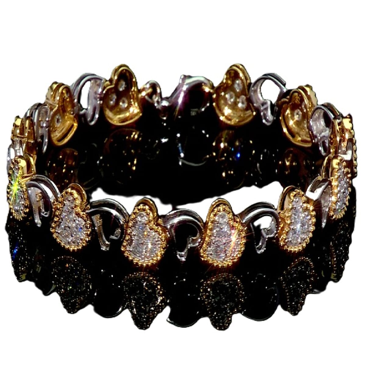 Doorbuster Luxuriant Lab Grown Diamond VS-SI 2.00 ctw Bracelet in 14K YG Over and Sterling Silver (7.25 In) image number 3