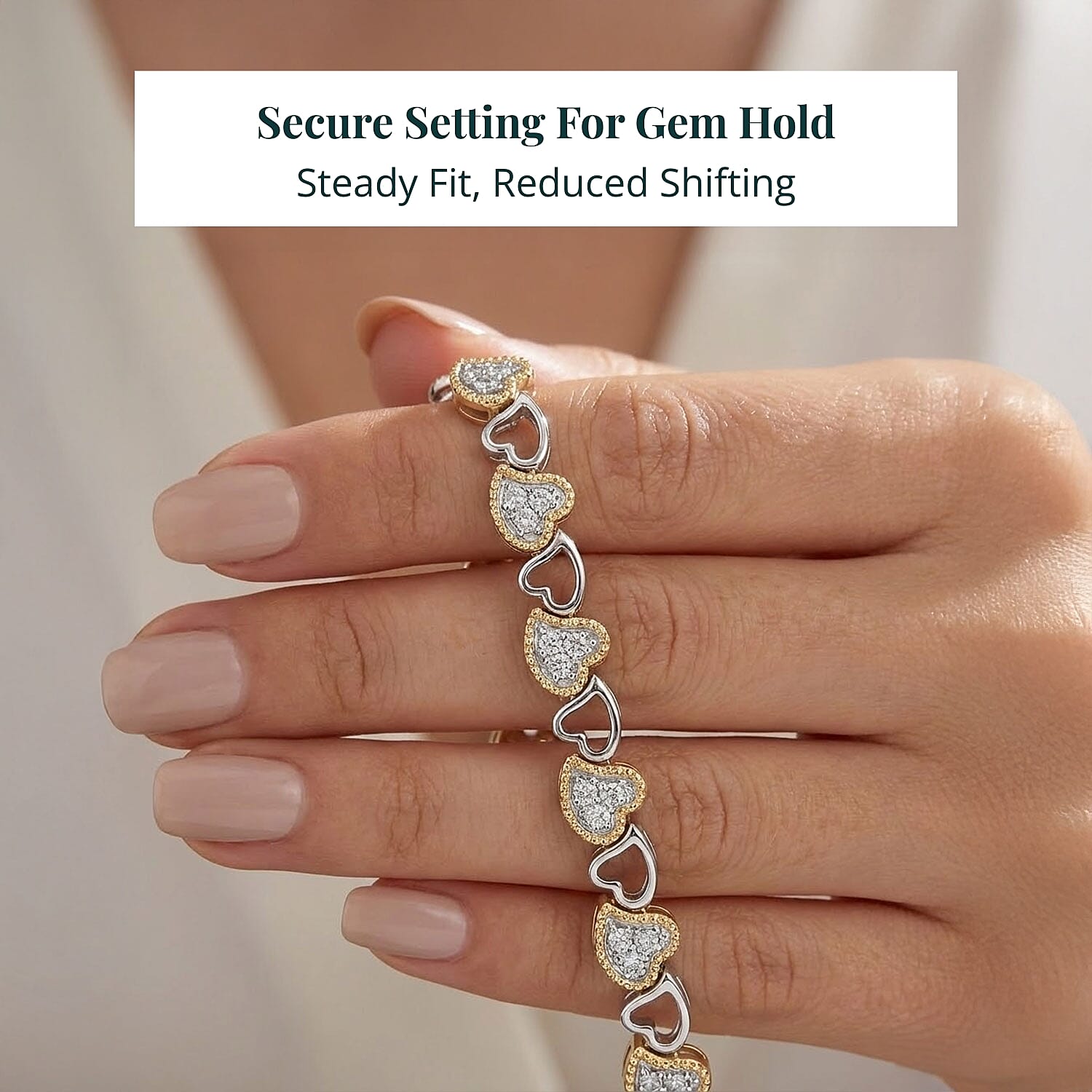 Luxuriant Lab Grown Diamond VS-SI 2.00 ctw Bracelet in 14K YG Over and Sterling Silver (7.25 In)