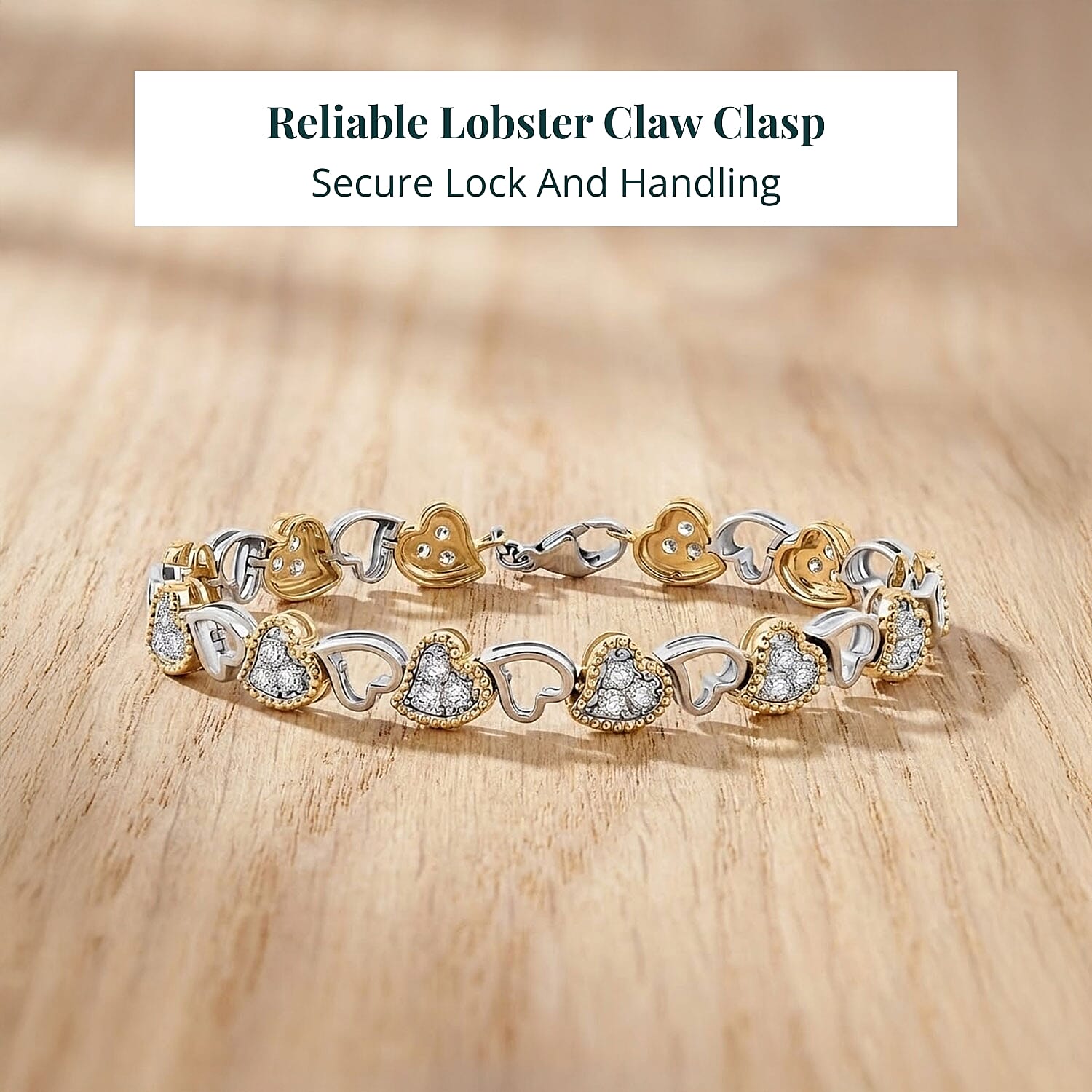  Luxuriant Lab Grown Diamond VS-SI 2.00 ctw Bracelet in 14K YG Over and Sterling Silver (7.25 In)