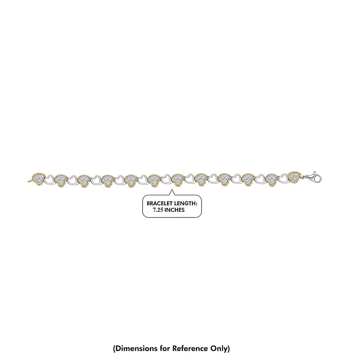 Doorbuster Luxuriant Lab Grown Diamond VS-SI 2.00 ctw Bracelet in 14K YG Over and Sterling Silver (7.25 In) image number 6