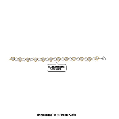  Luxuriant Lab Grown Diamond VS-SI 2.00 ctw Bracelet in 14K YG Over and Sterling Silver (7.25 In)