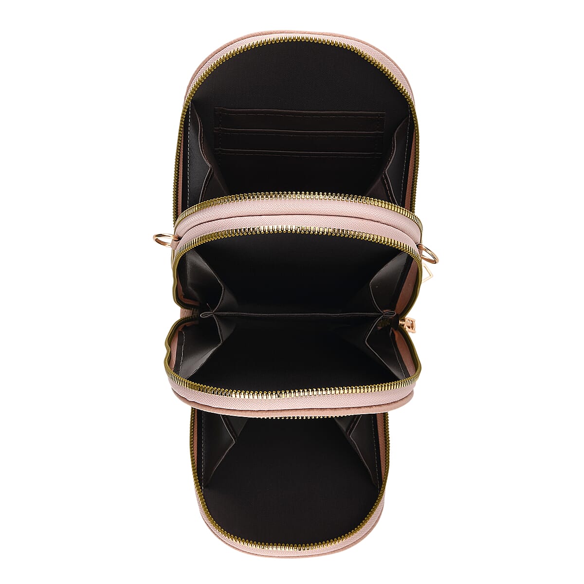 La Marey Pink Faux Leather Crossbody Bag image number 5
