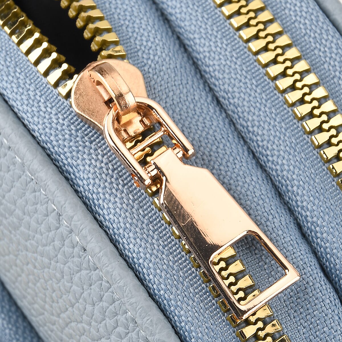 La Marey Blue Faux Leather Crossbody Bag image number 6