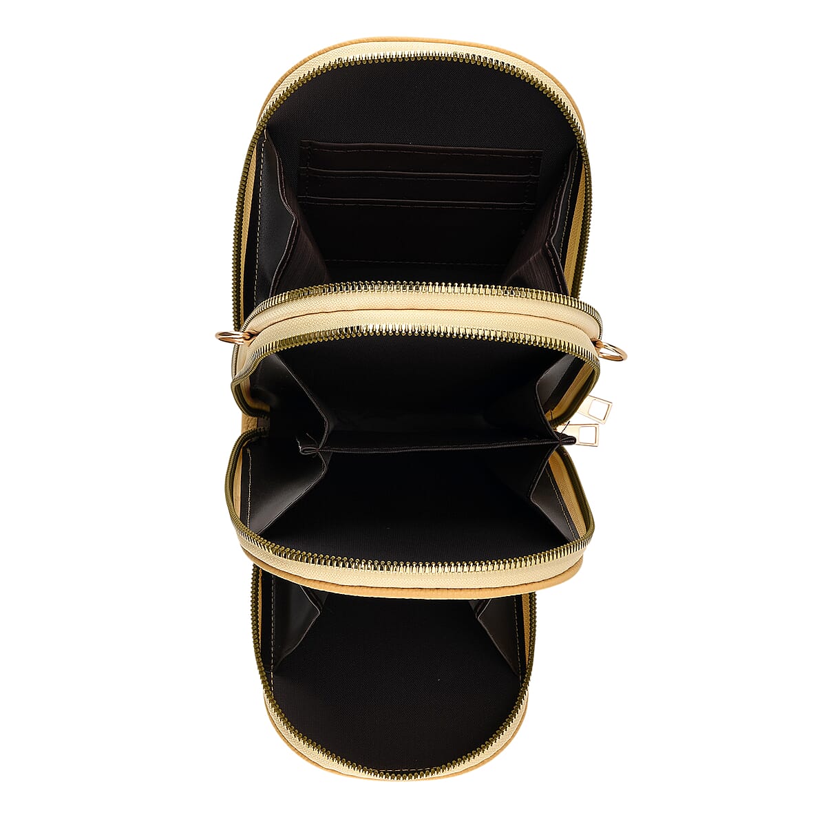 La Marey Yellow Faux Leather Crossbody Bag image number 5