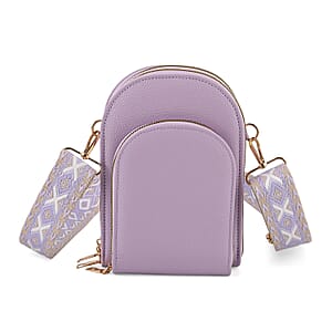 La Marey Purple Faux Leather Crossbody Bag