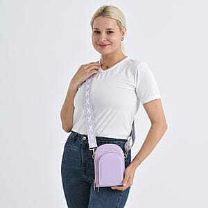 La Marey Purple Faux Leather Crossbody Bag