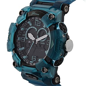 Genoa Japanese and Electronic Movement Multifunctional Blue Watch