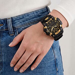 Genoa Japanese and Electronic Movement Multifunctional Black Watch