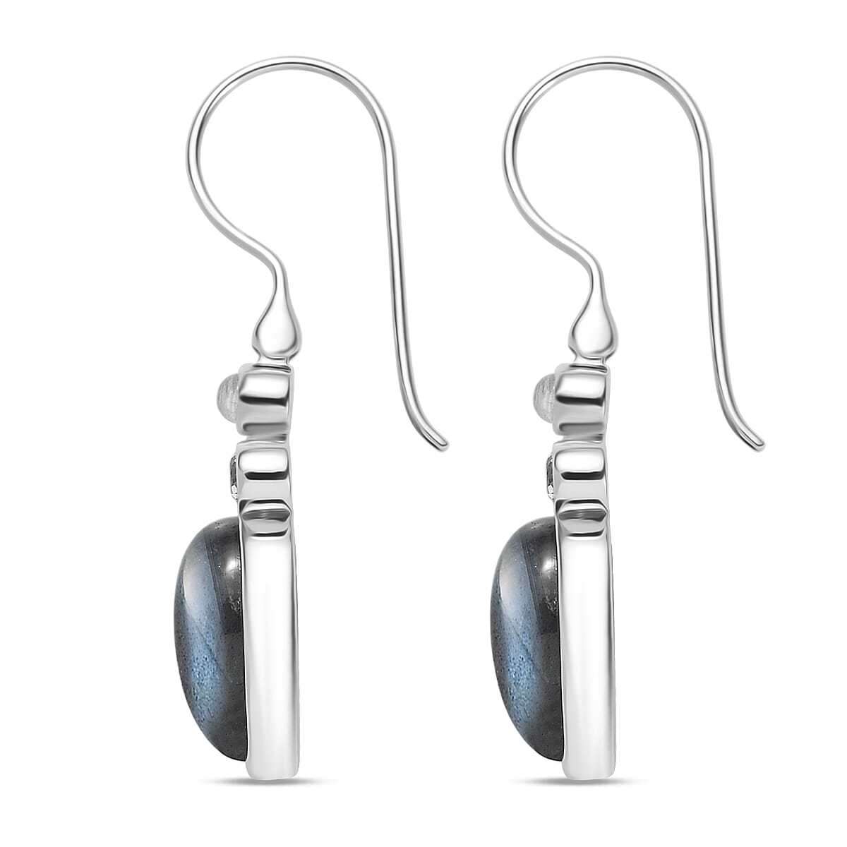 Sajen Silver Malagasy Labradorite, Multi Gemstone Earrings in Rhodium Over Sterling Silver 10.40 ctw image number 3
