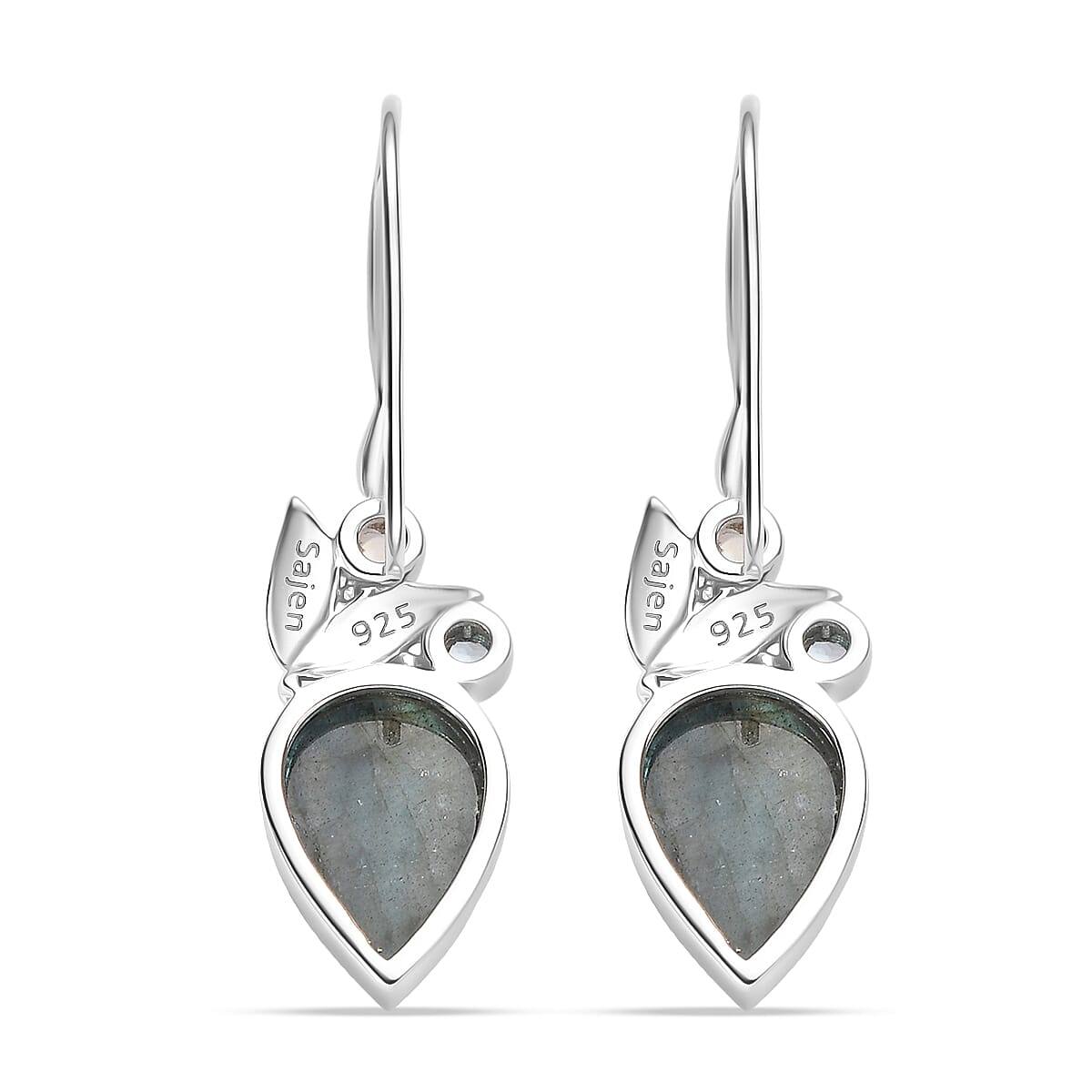 Sajen Silver Malagasy Labradorite, Multi Gemstone Earrings in Rhodium Over Sterling Silver 10.40 ctw image number 4