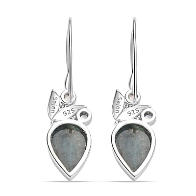Sajen Silver Malagasy Labradorite, Multi Gemstone Earrings in Rhodium Over Sterling Silver 10.40 ctw