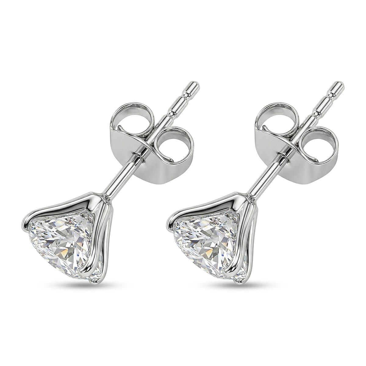 14K White Gold Luxuriant Lab Grown Diamond (G-H, SI) Earrings (0.90 g) 3.00 ctw image number 3