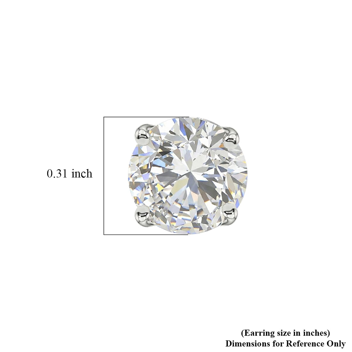 Closeout Deal SGL Certified Luxuriant Lab Grown Diamond G-H SI 3.00 ctw Solitaire Stud Earrings in 14K White Gold