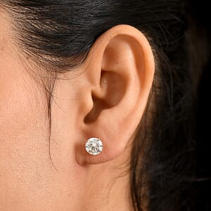 Closeout Deal Luxuriant Lab Grown Diamond SI 3.00 ctw Solitaire Stud Earrings in 14K Yellow Gold 