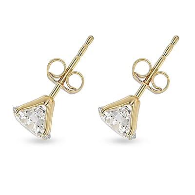 Luxuriant Lab Grown Diamond SI 3.00 ctw Solitaire Stud Earrings in 14K Yellow Gold