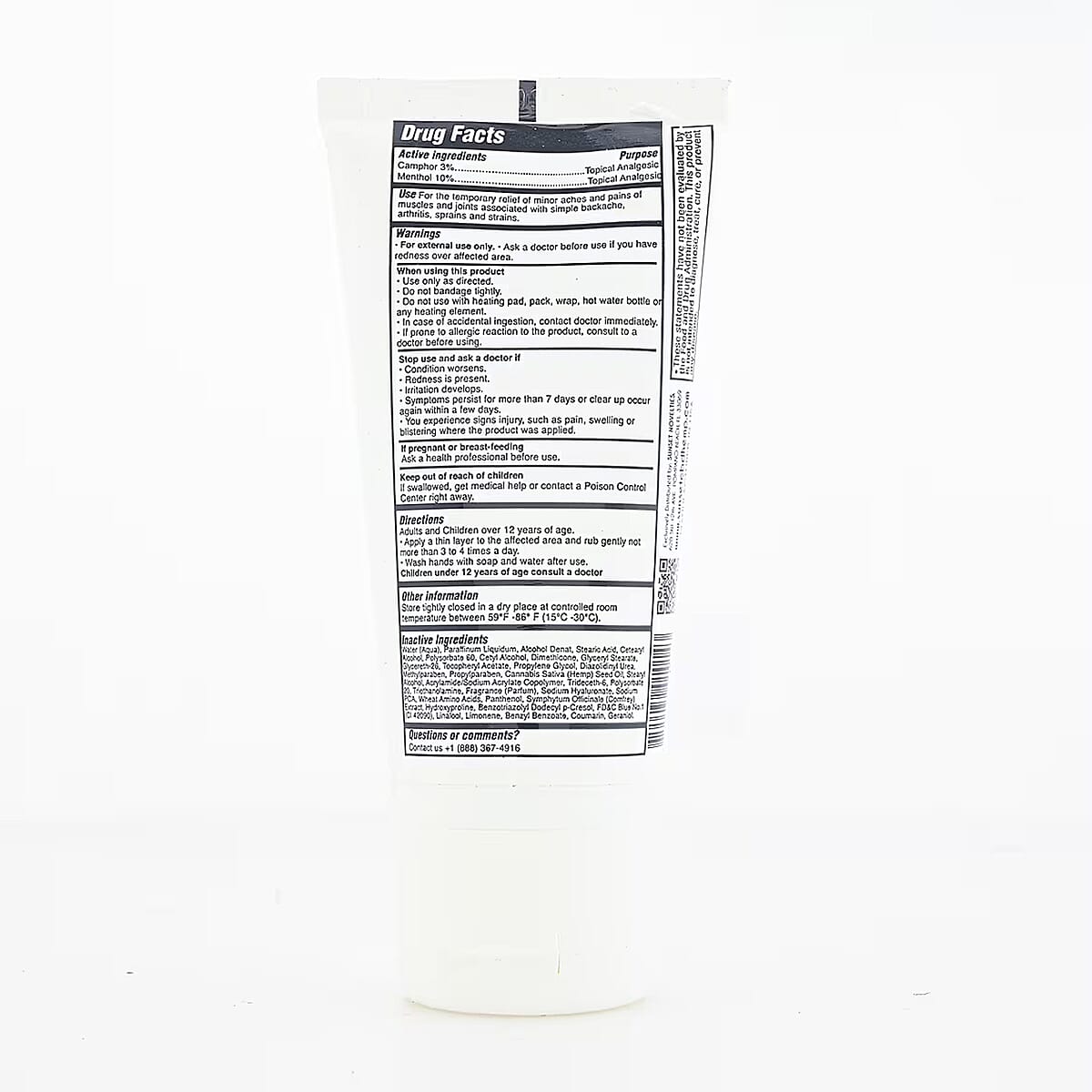 Sunset CBD Pain Cream GOLD Menthol & Camphor (250MG | 2FL OZ) image number 6