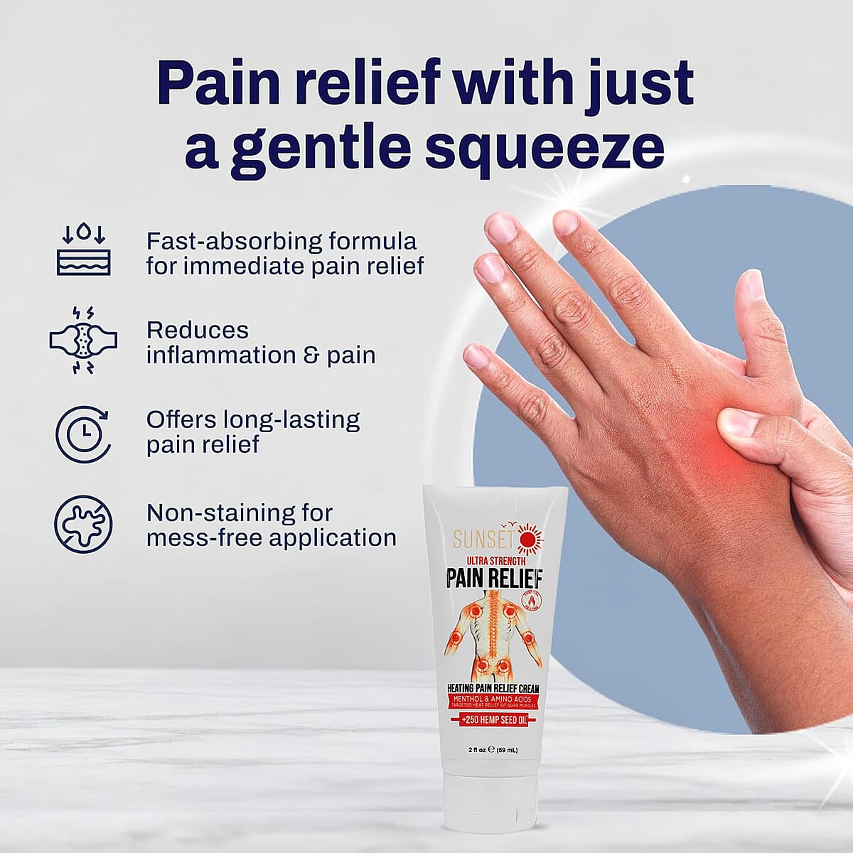 Sunset CBD Pain Cream RED Heating (250MG | 2FL OZ) image number 2