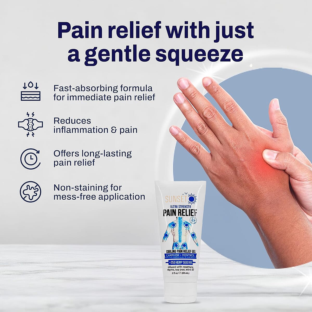 Sunset CBD Pain Cream BLUE Cooling (250MG | 2FL OZ) image number 4