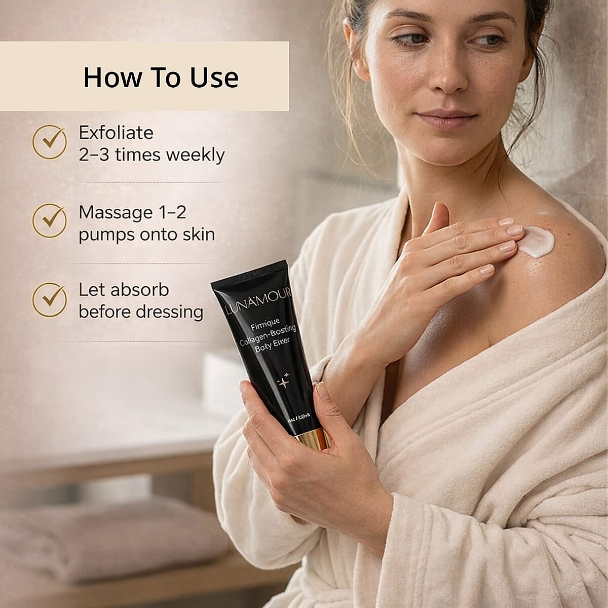 LUNA'MOUR Firmique Collagen-Boosting Body Elixir (4oz) image number 4