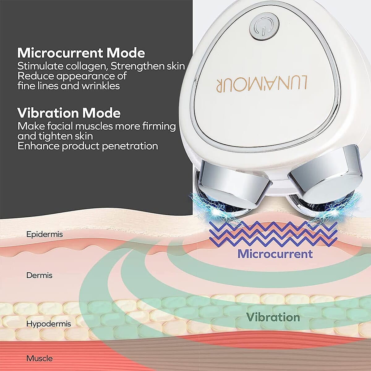 LUNA'MOUR  MicroMini Face Lift Beauty Tool image number 5