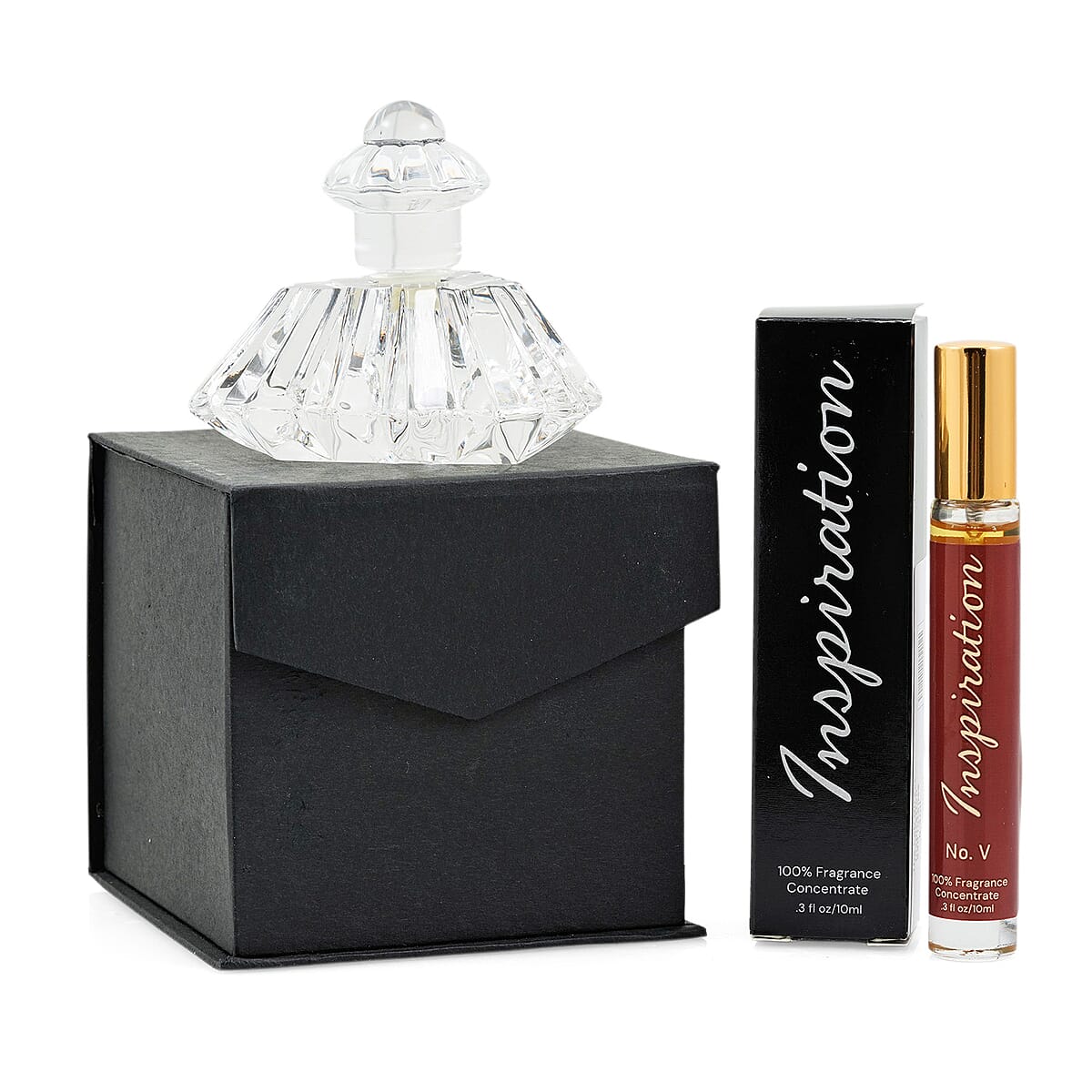 Limited Edition Clinical Results Crystal Decanter & The Lab Direct Inspiration No. V (Inspired by Chanel No. 5) 2 pc set (Ships in 5-7 Days) image number 0