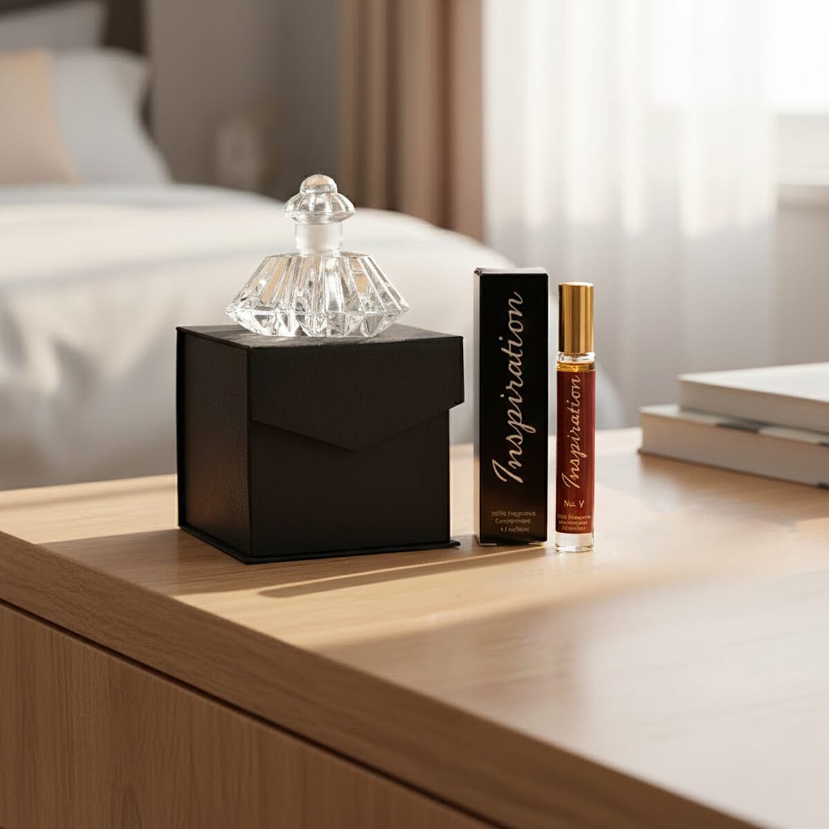 Limited Edition Clinical Results Crystal Decanter & The Lab Direct Inspiration No. V (Inspired by Chanel No. 5) 2 pc set (Ships in 5-7 Days) image number 1