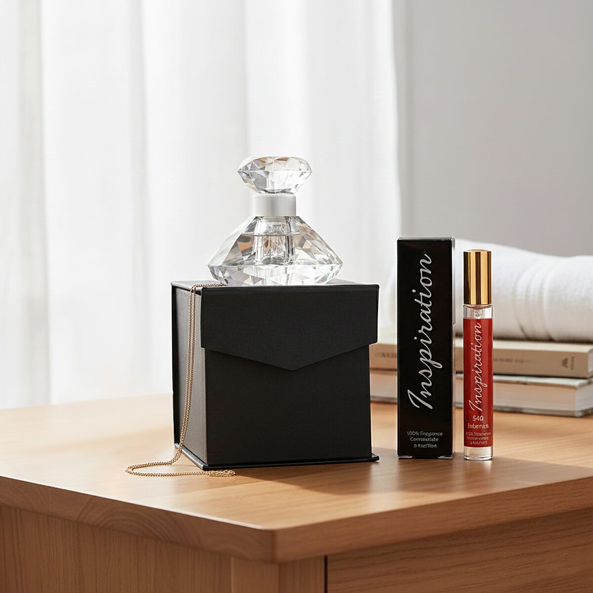 Limited Edition Clinical Results Crystal Decanter & The Lab Direct Inspiration 540 Intense (Inspired by Baccarat Rouge 540) 2 pc set (Ships in 5-7 Days) image number 1