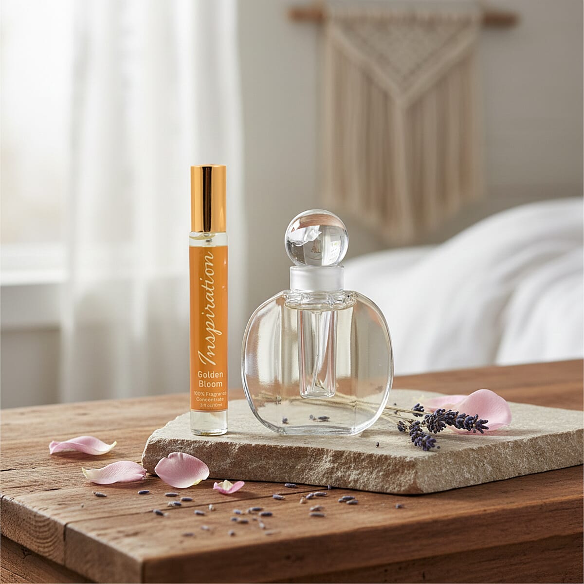 Limited Edition Clinical Results Crystal Decanter & The Lab Direct Inspiration Golden Bloom(inspired by J'Adore Dior) 2pc set (Ships in 5-7 Days) image number 1