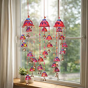 Livmore Set of 3 PVC Hand Painted Wind Chimes - Red