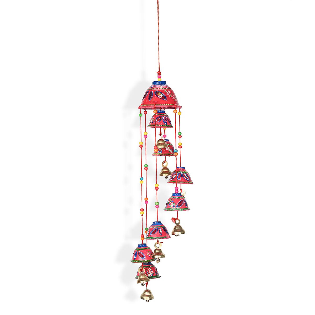 Livmore Set of 3 PVC Hand Painted Wind Chimes - Red image number 2