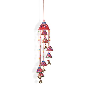 Livmore Set of 3 PVC Hand Painted Wind Chimes - Red