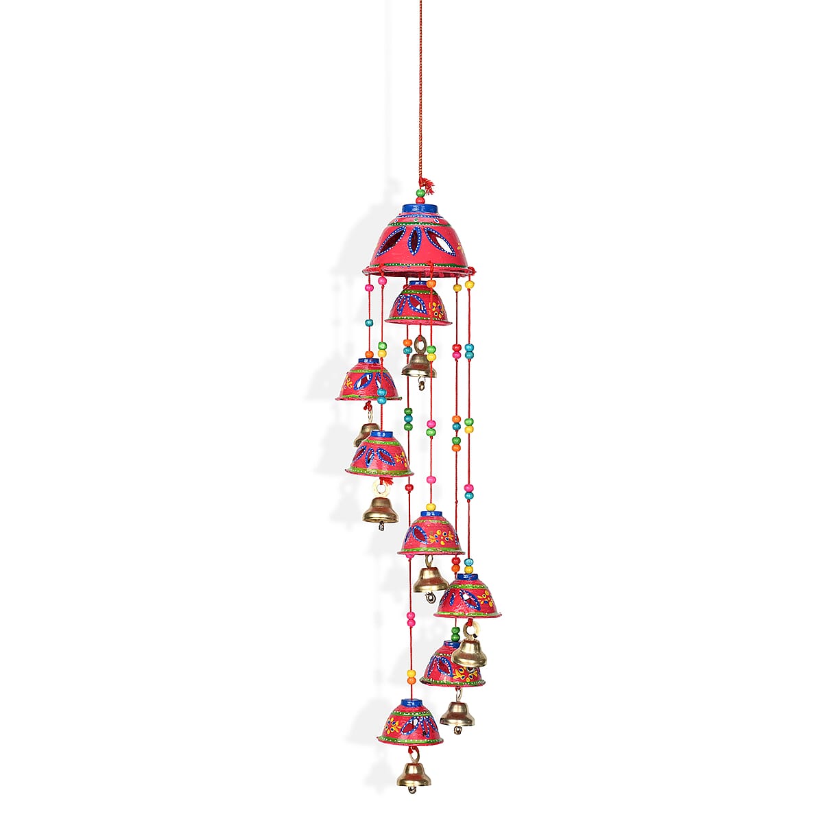 Livmore Set of 3 PVC Hand Painted Wind Chimes - Red image number 4