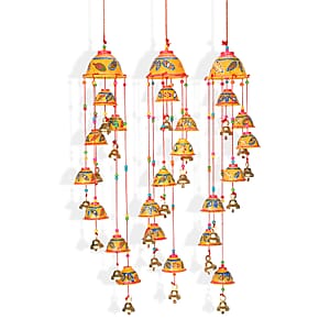 Livmore Set of 3 PVC Hand Painted Wind Chimes - Yellow