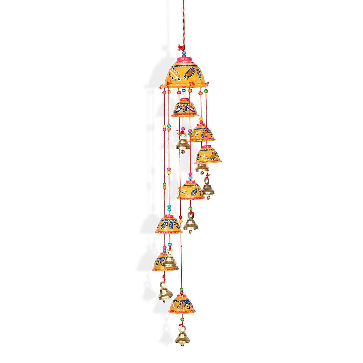 Livmore Set of 3 PVC Hand Painted Wind Chimes - Yellow image number 2