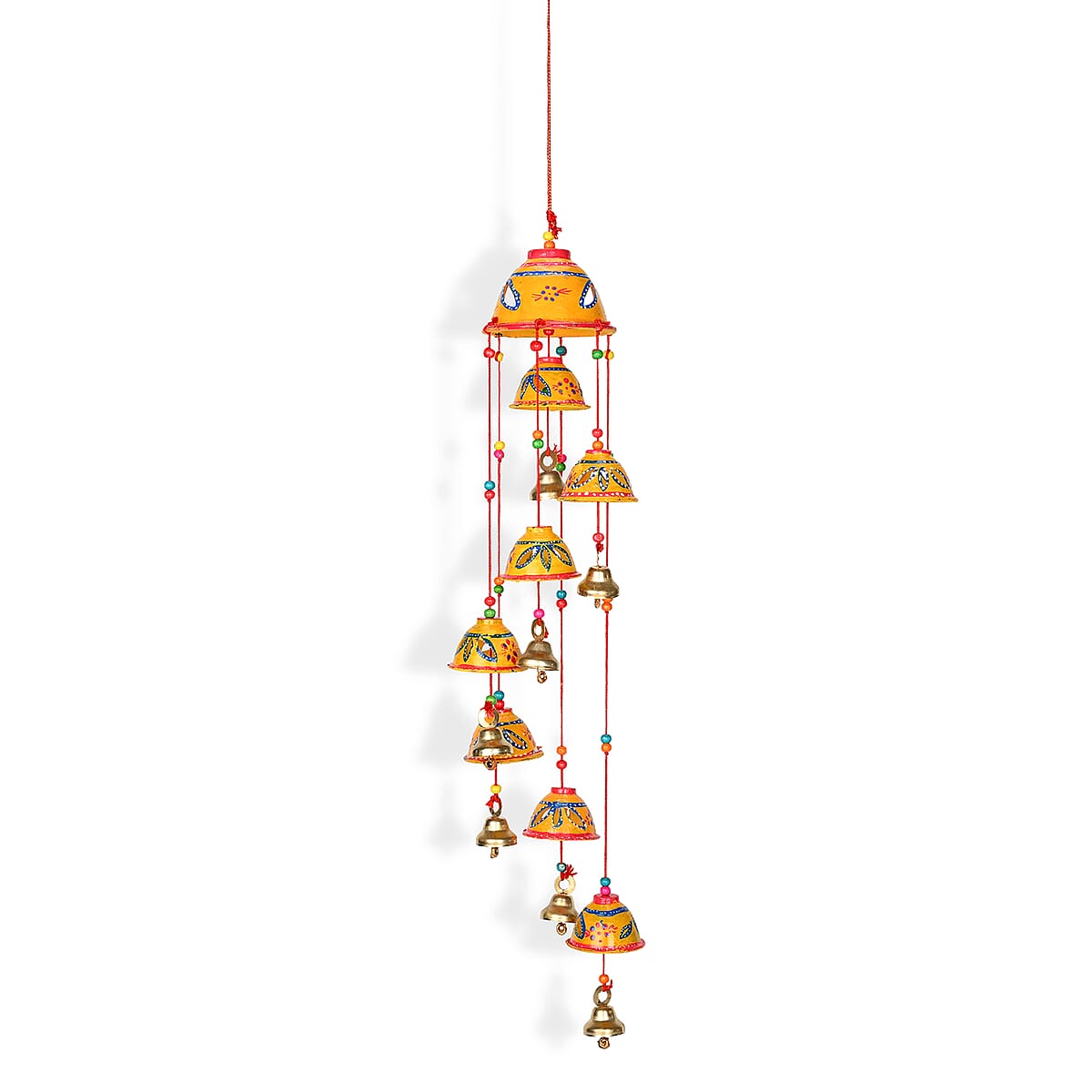 Livmore Set of 3 PVC Hand Painted Wind Chimes - Yellow image number 3