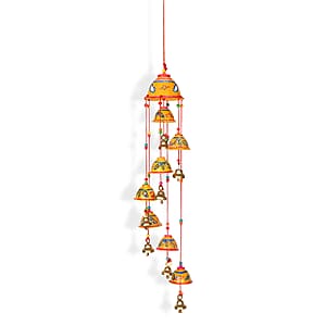 Livmore Set of 3 PVC Hand Painted Wind Chimes - Yellow