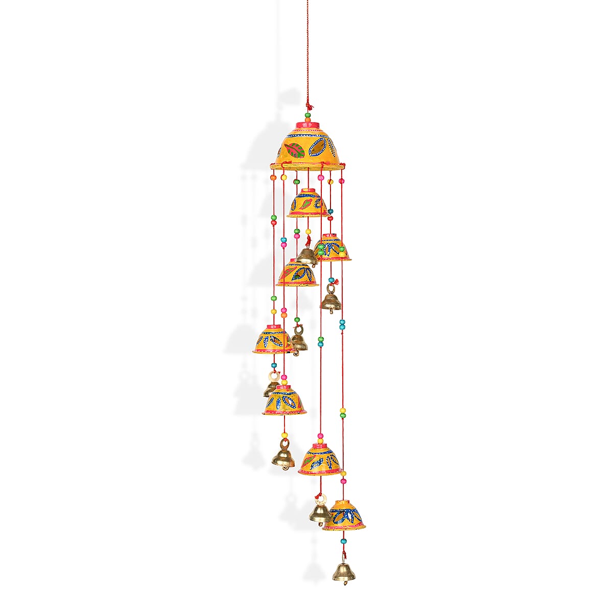 Livmore Set of 3 PVC Hand Painted Wind Chimes - Yellow image number 4