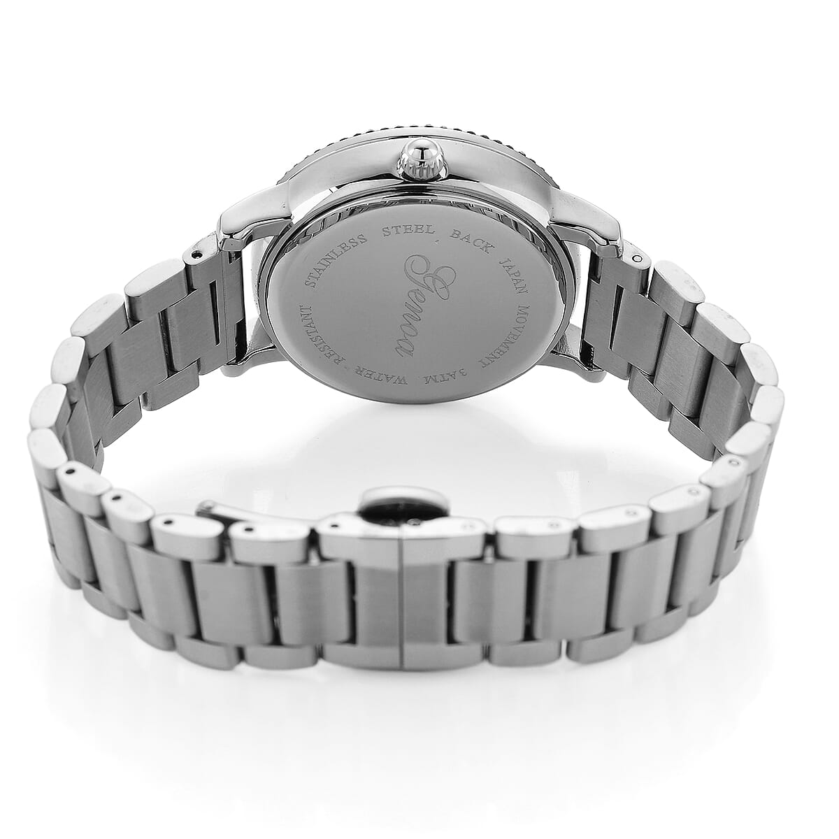 Genoa Multi Color Glass Japanese Movement Watch in Silvertone image number 6